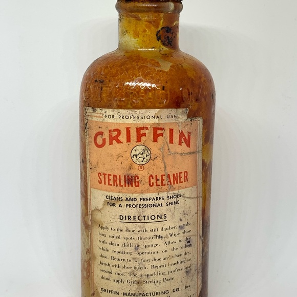 Vintage Griffin Sterling Cleaner Empty Bottle - Picture 9 of 15